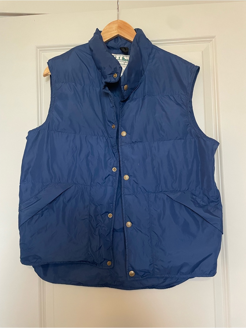 Men’s Vintage L.L. Bean Royal Blue Goose Down Insulated Puffer Vest